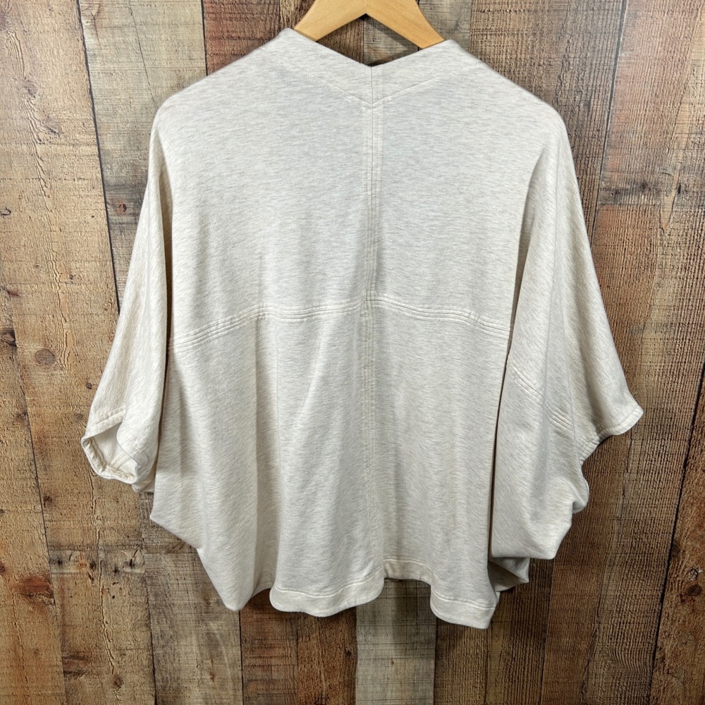 Athleta Cocoon Cardigan Wrap XS Cream Open Front Dolman Sleeve Athleisure Gym - Picture 6 of 6
